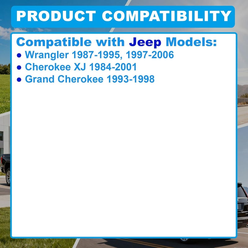 TOM Front Left & Right Brake Dust Shield Set Compatible with Jeep Wrangler 1987-1995 1997-2006 Cherokee 1984-2001 Grand Cherokee 1993-1998 - Image 3